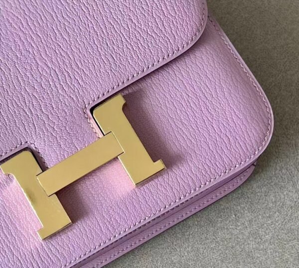 Hermes Constance Chevre mallow purple Gold Hardware 18cm Full Handmade