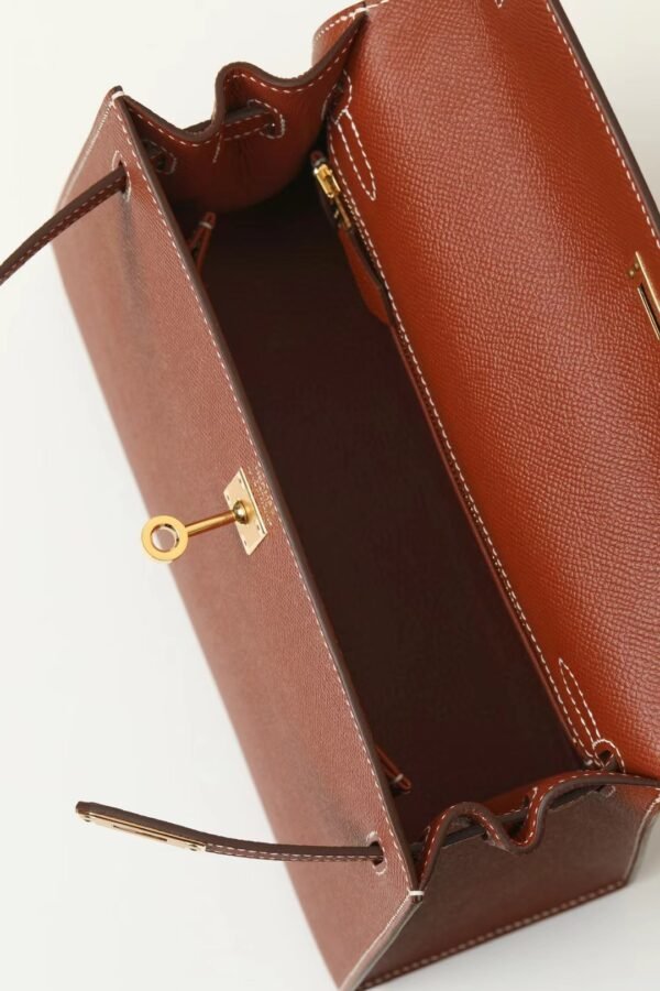 4d1d2cc8fe4dc5e GPC Mode Kelly Epsom 4E Maple brown Gold Hardware 25cm Full Handmade Ghw