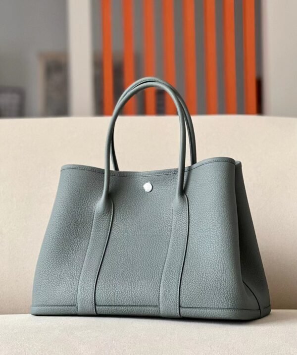 Hermès Garden Party negonda 63 Almond green Silver Hardware 36cm Full Handmade