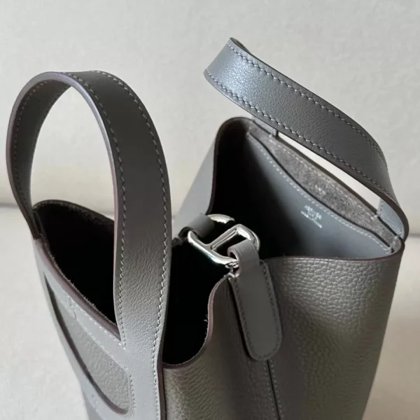 Hermès Picotin TC & Swift 8F Tinware grey Silver Hardware 18cm Full Handmade