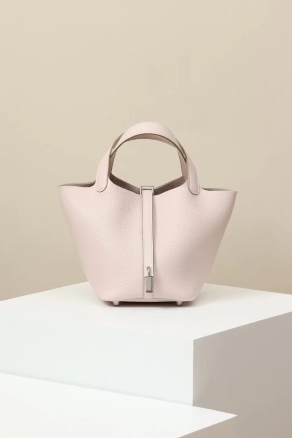 GPC Mode Picotin TC Leather 09 Light Purple Pink Silver Hardware 18cm Full Handmade