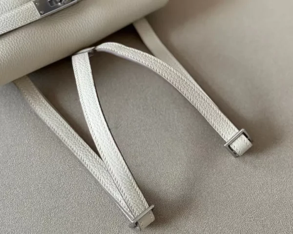 Hermès Kelly ado Togo CC10 Creamy White Silver Hardware 21cm Full Handmade