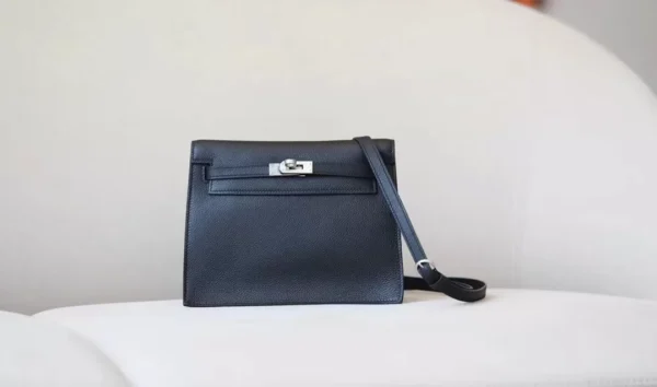 Hermès Kelly dance evercolor CK89 Black Silver Hardware 22cm Full Handmade