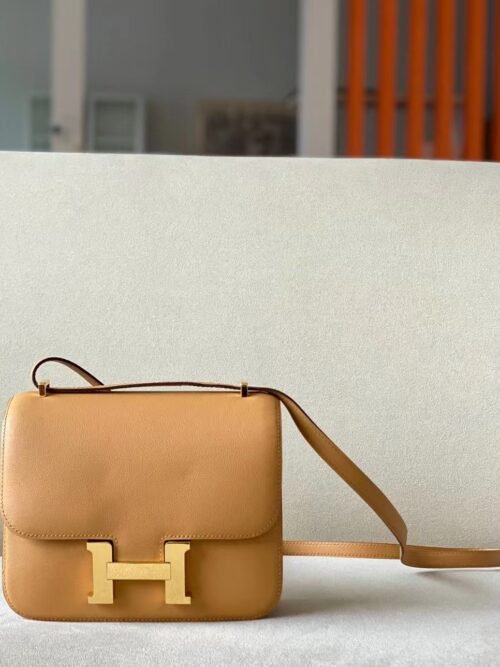 Hermès Constance swift 4B biscuits yellow Gold Hardware 18cm Full Handmade