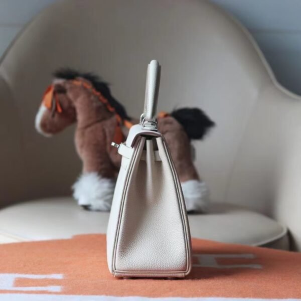 GPC Mode Kelly Togo CK10 Cream White Silver Hardware 25cm Full Handmade