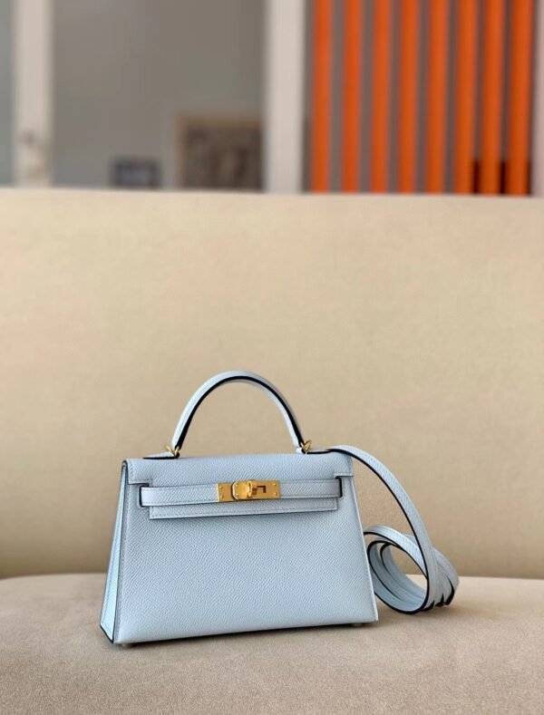 54391cde5010bc4-1 Hermès mini Kelly Epsom 08 Light Blue Gold Hardware 19cm Full Handmade