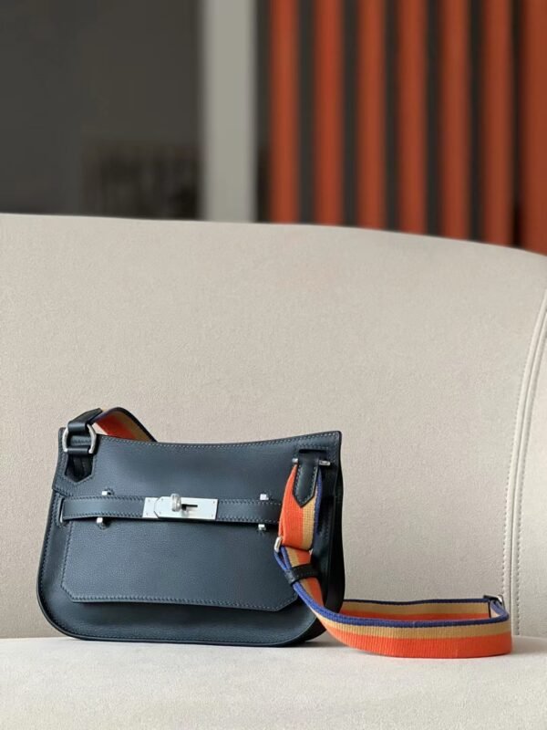 Hermes Mini Jypsiere Swift 3Y Light Black Silver Hardware 23cm Full Handmade