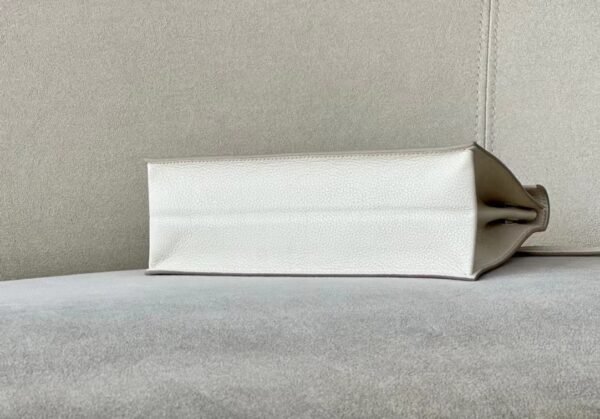 Hermes Kelly dance evercolor CC10 Creamy White Silver Hardware 22cm Full Handmade