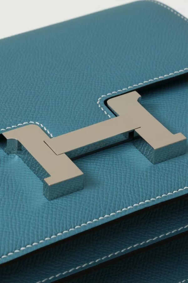 5530629ef2a8692 GPC Mode Constance Epsom D2 New Denim blue Silver Hardware 18cm Full Handmade