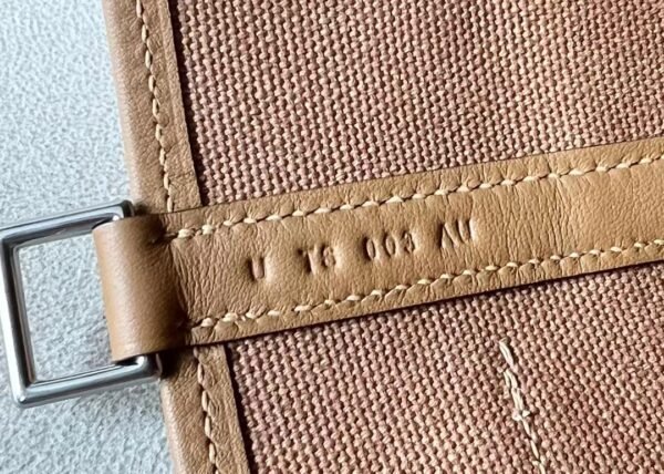 553a49f9ea60f0b Hermes Picotin Canvas & Swift 4B Biscuit Khaki Silver Hardware 18cm Full Handmade