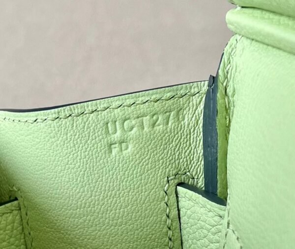 Hermes Kelly hac a dos Togo Y6 Fresh green Silver Hardware 22cm Full Handmade