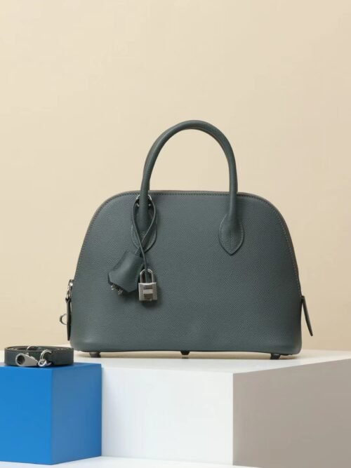GPC Mode Bolide Epsom N7 Bluish blue Silver Hardware 25cm Full Handmade