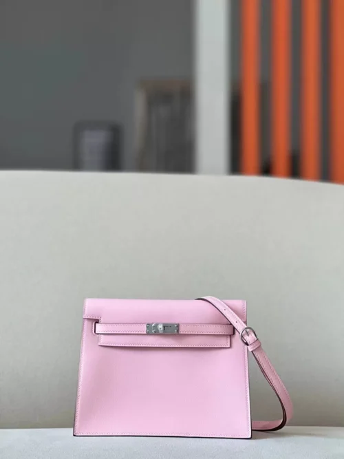 Hermès Kelly dance Swift 3Q sakura pink Silver Hardware 22cm Full Handmade