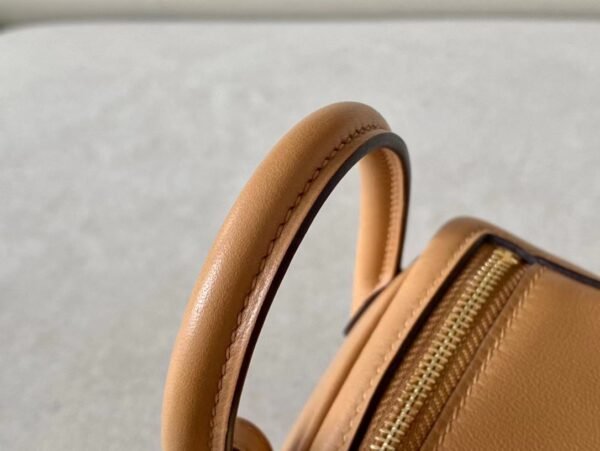 Hermès Mini Lindy Swift OM Tea Khaki & X9 mallow purple Gold Hardware 19cm Full Handmade