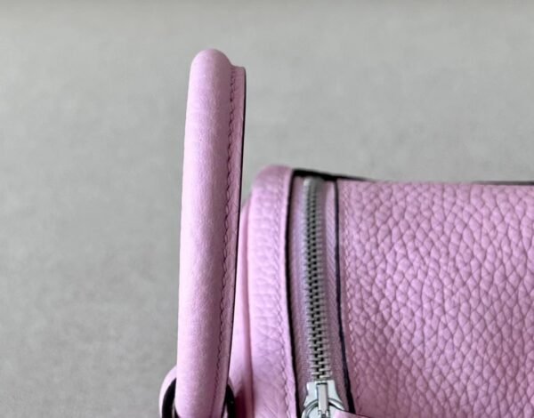 Hermès mini Lindy clemence X9 mallow purple Silver Hardware 19cm Full Handmade