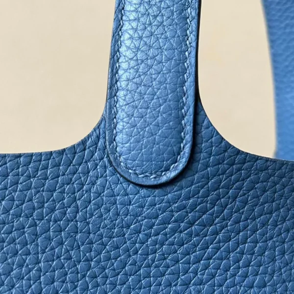 Hermès Picotin TC R2 Agate blue Gold Hardware 18cm Full Handmade