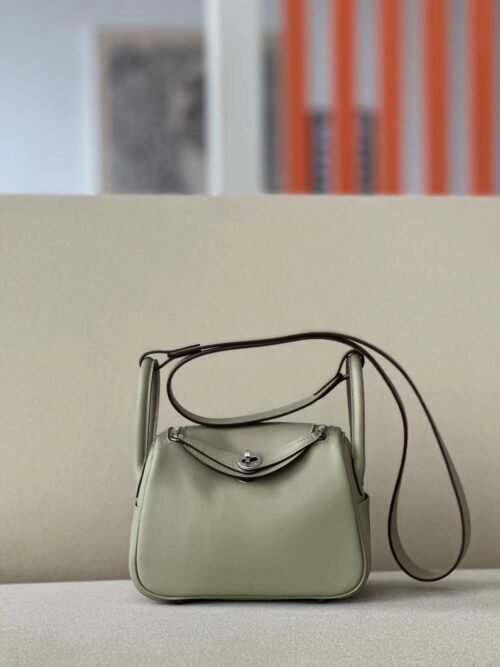 GPC Mode Mini Lindy swift 8Q Beige apricot Silver Hardware 19cm Full Handmade