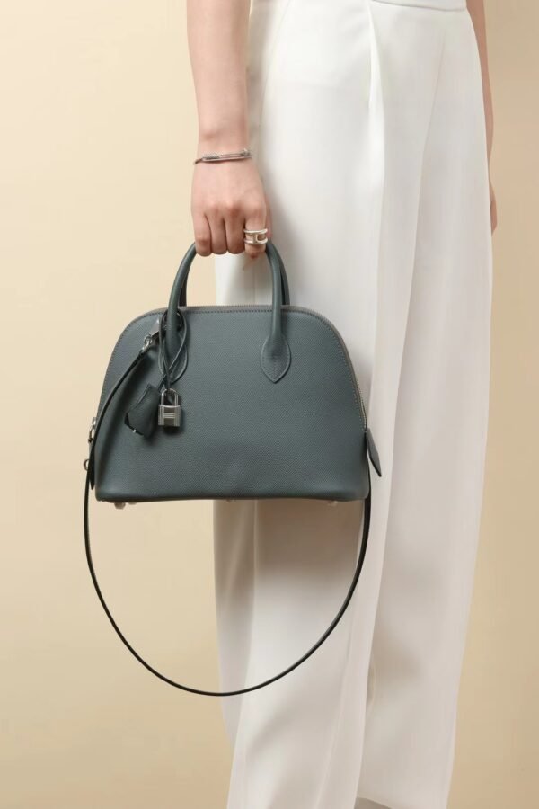 GPC Mode Bolide Epsom N7 Bluish blue Silver Hardware 25cm Full Handmade