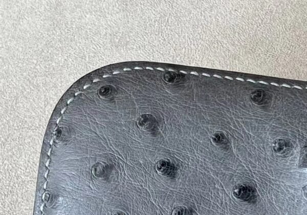 Hermes Constance KK Ostrich 88 Graphite grey Silver Hardware 18cm Full Handmade