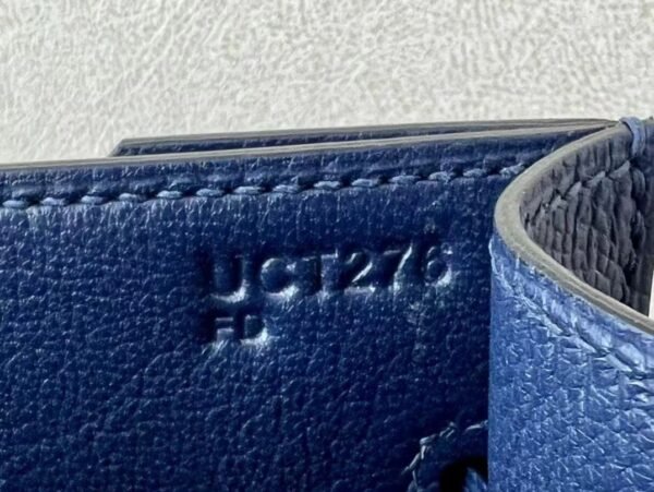 Hermes Kelly Depeches Epsom 73 Gem blue Silver Hardware 25cm Full Handmade