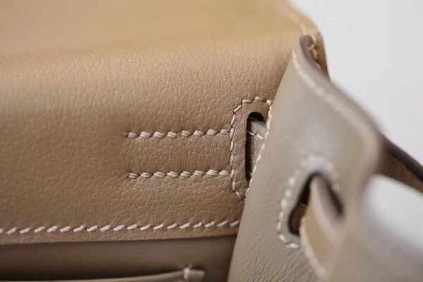 Hermes Kelly dance evercolor Do Deep Etoupe Brown Silver Hardware 22cm Full Handmade