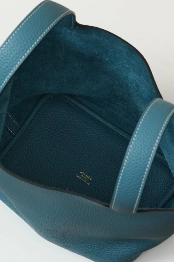 GPC Mode Picotin TC Leather D2 New Denim blue Gold Hardware 18cm Full Handmade