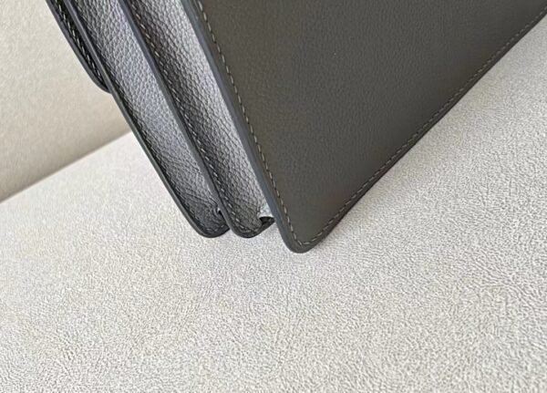Hermes Roulis evercolor Etain Grey Silver Hardware 18cm Full Handmade