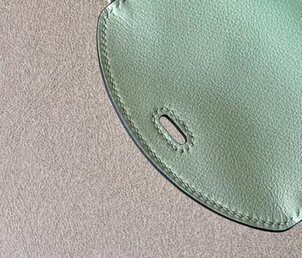 Hermes mini Lindy swift 0S Light Green Silver Hardware 19cm Full Handmade