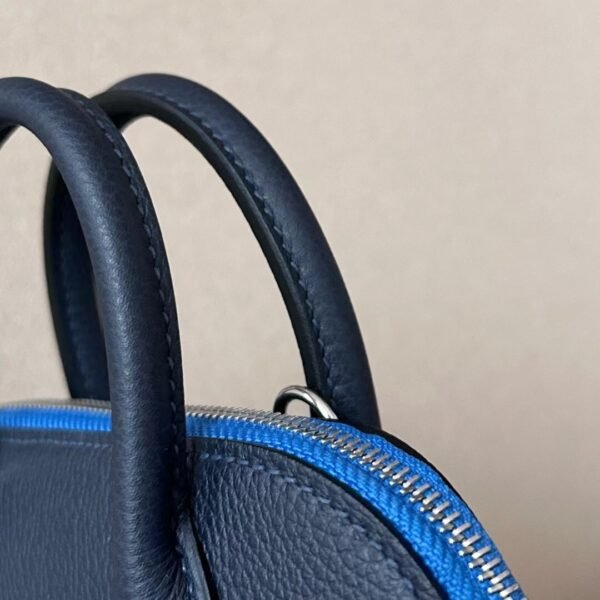 GPC Mode Mini Bolide evercolor 2Z Deep Blue & 71 Bright Blue & 90 Yellow Silver Hardware 18cm Full Handmade