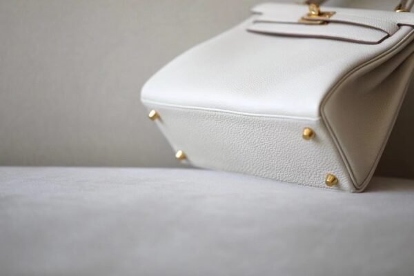 60e12bb7f4d2516 Hermès Kelly togo swift CC10 Creamy White Gold Hardware 25cm Full Handmade