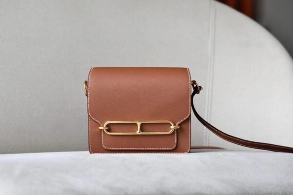 60f65521266ac8e-1 Hermès Roulis evercolor CK37 Golden Brown Gold Hardware 19cm Full Handmade