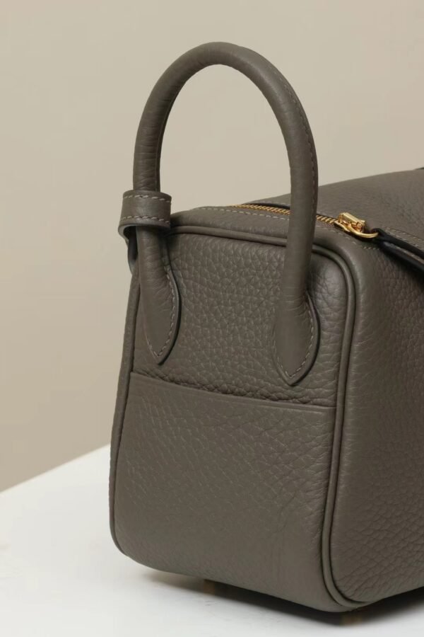 GPC Mode Lindy clemence Leather 8F tinware grey Gold Hardware 19cm Full Handmade