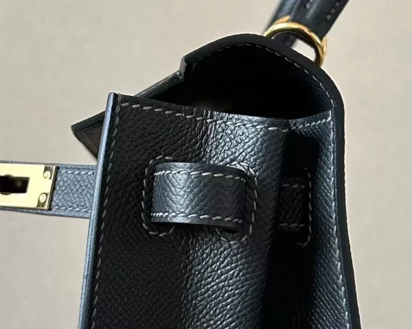 Hermès Kelly Epsom 88 Graphite grey Gold Hardware 25cm Full Handmade