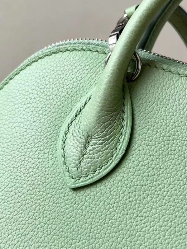 Hermès mini Bolide Chevre 3I Avocado green Silver Hardware 18cm Full Handmade