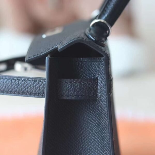 GPC Mode Mini kelly Epsom CK89 Black Silver Hardware 19cm Full Handmade