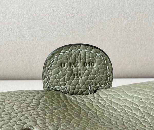 Hermes Evelyne TC Leather Olive green & khaki Silver Hardware 19cm Full Handmade