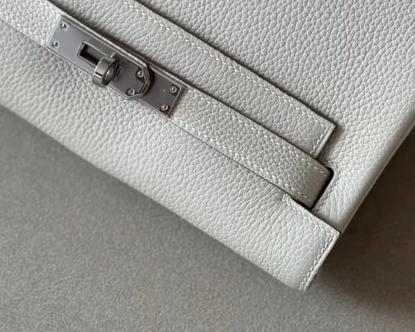Hermès Kelly ado Togo CC10 Creamy White Silver Hardware 21cm Full Handmade