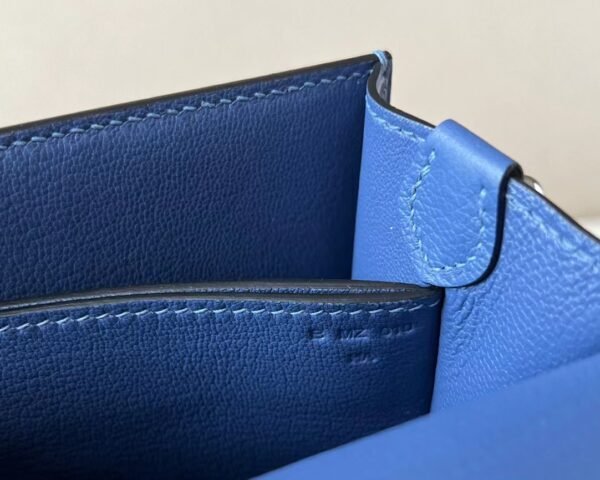 6b92c3ec9553812 Hermes Roulis Evercolor R2 Blue Agate Silver Hardware 19cm Full Handmade