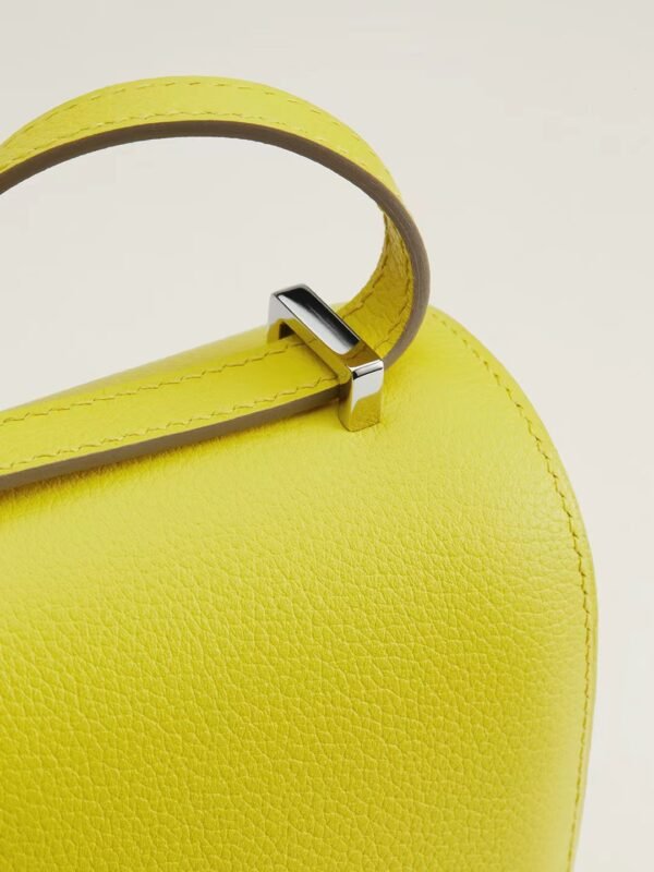 6bd5b75fc3ecc91 GPC Mode CJ19-Constance Epsom Lemon yellow Alligator buckle Silver Hardware 18cm Full Handmade