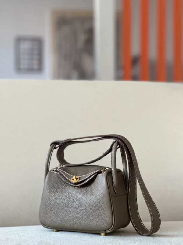 6c073b2c21194fe-jpg Hermès Mini Lindy clemence CK18 Etoupe Grey Gold Hardware 19cm Full Handmade