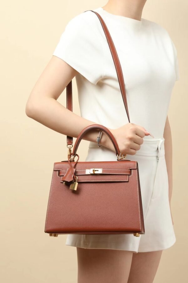 6c66b2481c9abc6 GPC Mode Kelly Epsom 4E Maple brown Gold Hardware 25cm Full Handmade Ghw