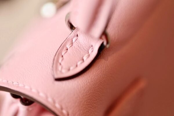 Hermes Kelly dolly Swift sakura pink & chocolate Silver Hardware 16cm Full Handmade