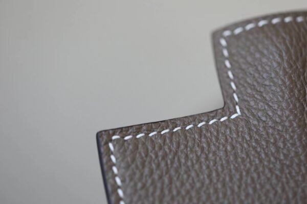 703cf181cf8e496 Hermès Kelly togo swift CK18 Etoupe Grey Silver Hardware 25cm Full Handmade