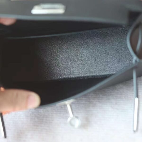 GPC Mode Mini kelly Epsom CK89 Black Silver Hardware 19cm Full Handmade