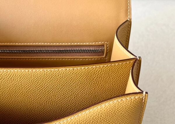 7294486f061a07e Hermes Constance epsom 2S Sesame yellow Lemon yellow Enamel buckle 23cm Full Handmade