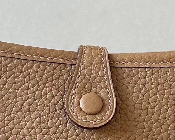 Hermès mini Evelyne TC OM Tea Khaki Gold Hardware 17cm Full Handmade