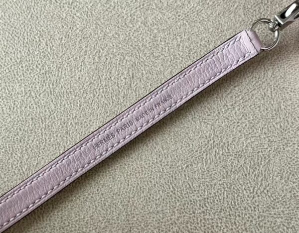 Hermès mini Bolide Evercolor 09 Light Purple Pink Silver Hardware 18cm Full Handmade