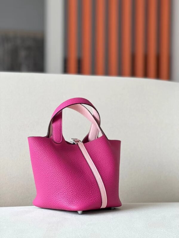 748016b092432c3 Hermes Picotin TC L3 Rose Purple & 3Q sakura pink Silver Hardware 18cm Full Handmade