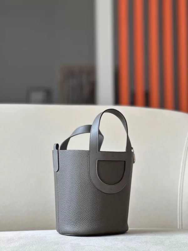 Hermès Picotin TC & Swift 8F Tinware grey Silver Hardware 18cm Full Handmade