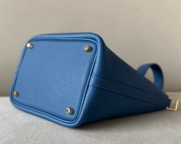 Hermès Picotin TC R2 Agate blue Gold Hardware 18cm Full Handmade